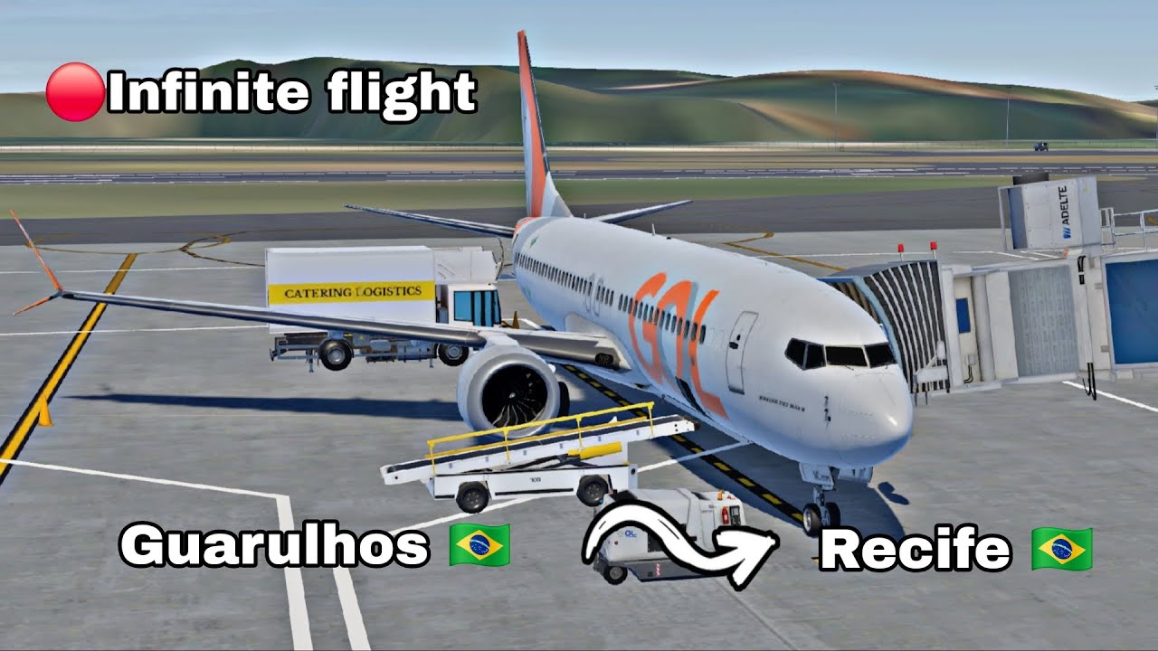 🔴INFINITE FLIGHT SIMULADOR Voo completo Guarulhos🛫🛬 Recife com Boeing 737 Max 8 da gol🔴