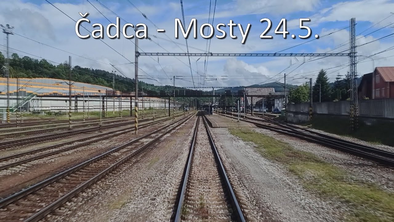 Pohled na rozestavěnou trať Čadca (mimo) - Mosty u Jablunkova st. hranice stav k 24. 5. 2024