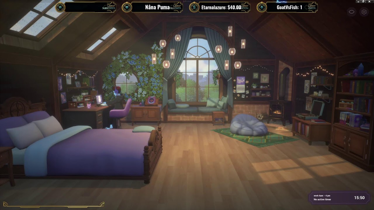 Lo-Fi Radio Stream with relaxing rain and fireplace