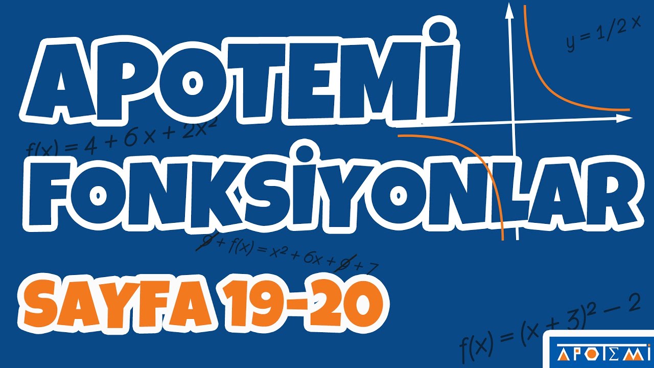 Apotemi Fonksiyonlar Sayfa 19-20 Çözümleri - APOTEMİ YAYINLARI