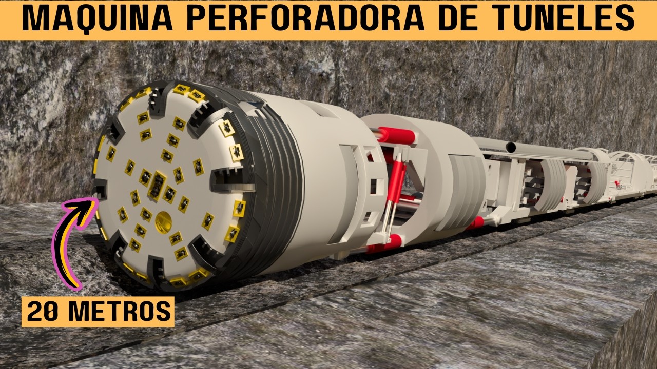 Explicaci&oacute;n de la tuneladora (TBM) - Animaci&oacute;n 3D