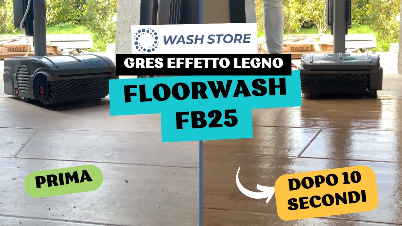 Pulizia Gres Effetto Legno: Il Risultato Sorprendente con lavapavimenti Floorwash FB25!