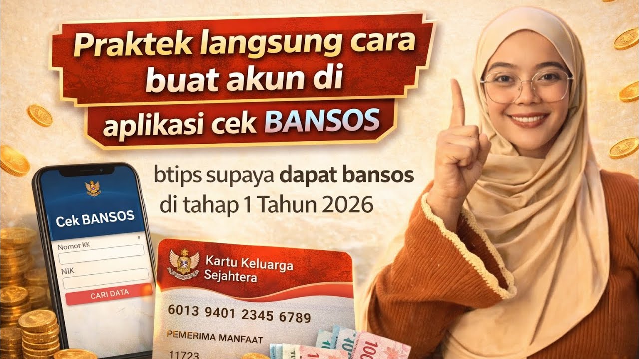 PRAKTEK CARA DAFTAR BANTUAN DI APLIKASI CEK BANSOS