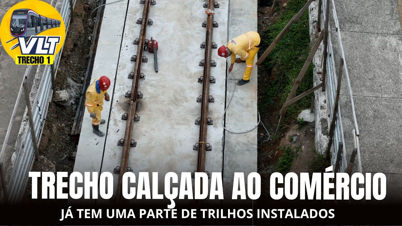 CALÇADA A COMÉRCIO -  já tem trilhos instalados
