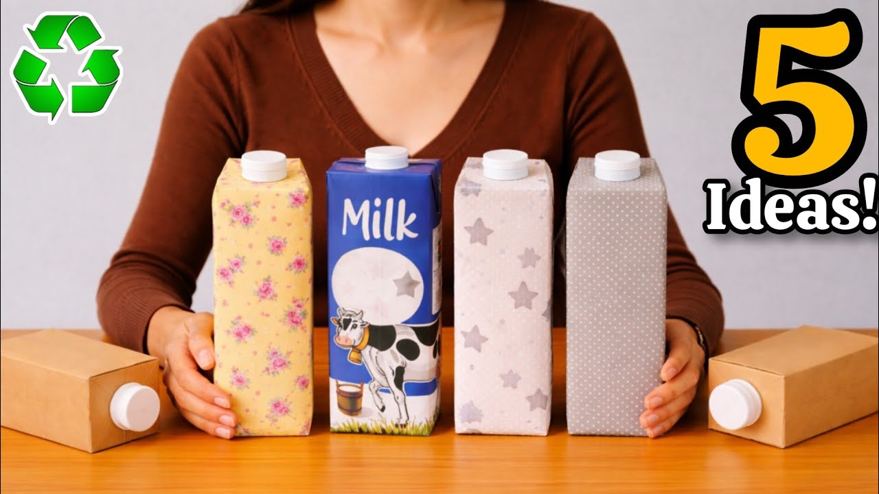 Don’t Throw It Away! ♻️ I Wrapped Milk Cartons in Fabric — Look What I Made 🥰