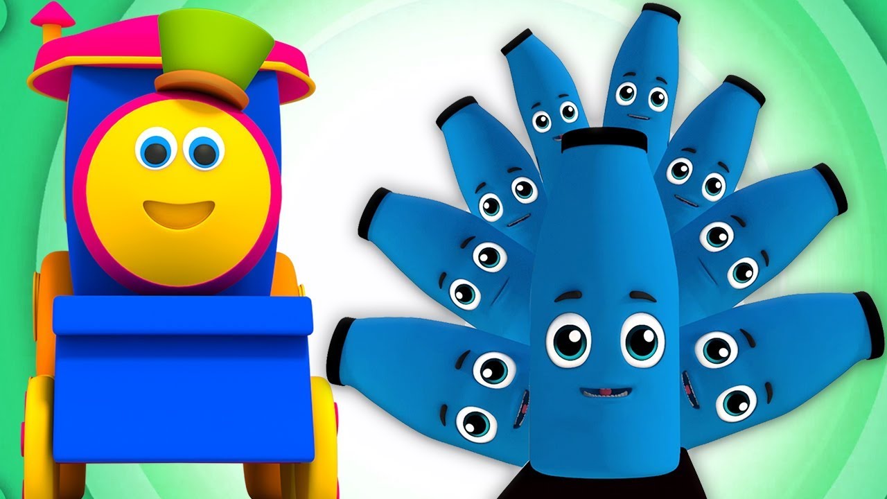 Bob o trem | dez garrafas azuis | Canções dos miúdos | Ten Blue Bottles | Kids Tv Português