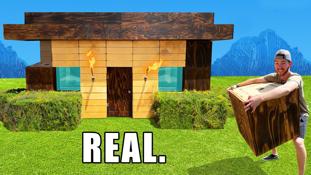 We Built a House with REAL Minecraft Blocks!