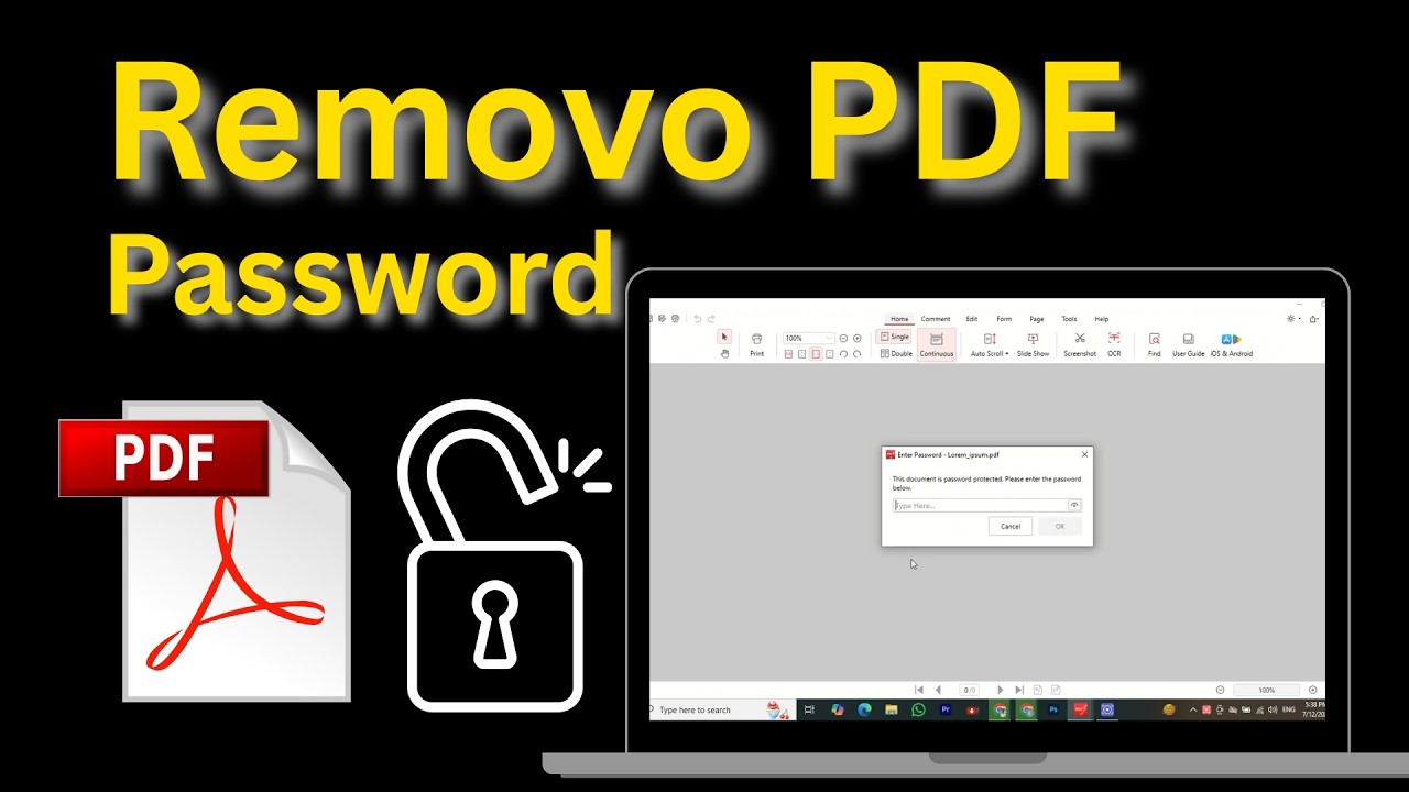 How to remove password from PDF file on laptop