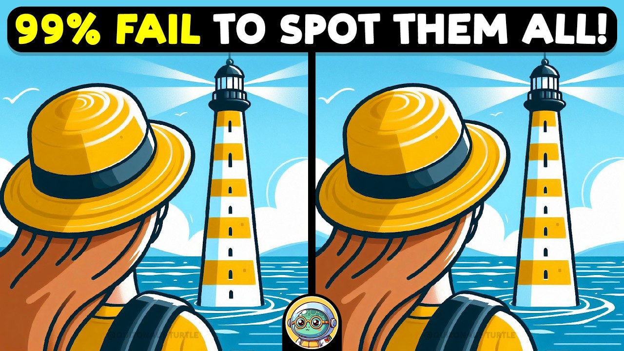 🐢🧩 Spot 3 Differences | Test Your Sharp Eyes 🧩🐢 | Quizonaut Turtle