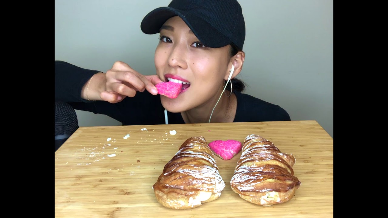 LOBSTER TAIL PASTRIES MUKBANG ASMR (No Talking) - JAYME'S CRAVINGS