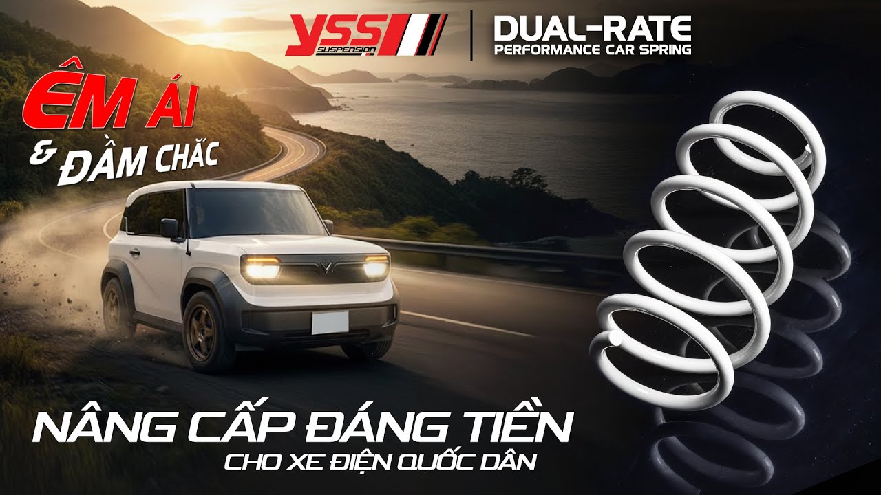 Trải nghiệm Lò xo YSS DUAL-RATE cho Vinfast VF3 - “Nâng cấp đáng tiền” nhất cho xe điện quốc dân