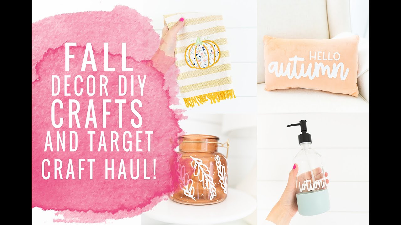 4 FALL DECOR CRAFTS + TARGET CRAFT HAUL!  FALL VINYL DECOR + APPLIQUE TOWEL WITH BABYLOCK ALLIANCE