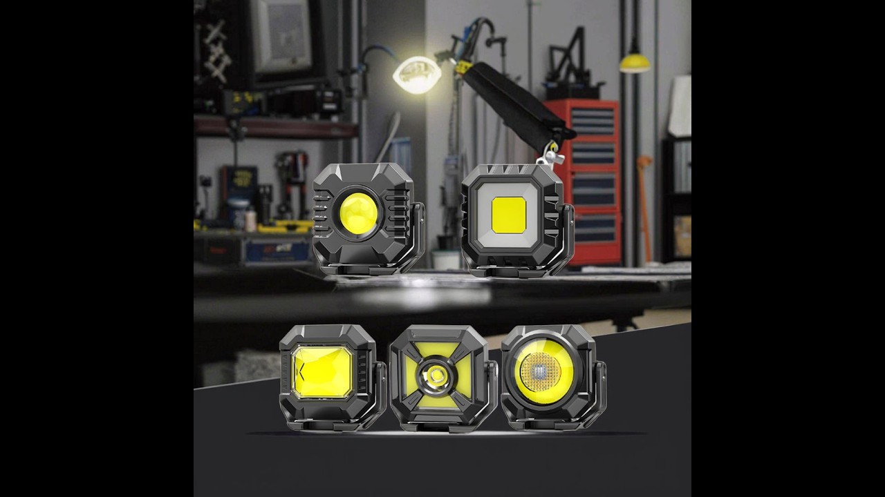 Mini Work Light COB Tripod Stand LED Emergency Repair Type-C Charging Waterproof Built-in Battery