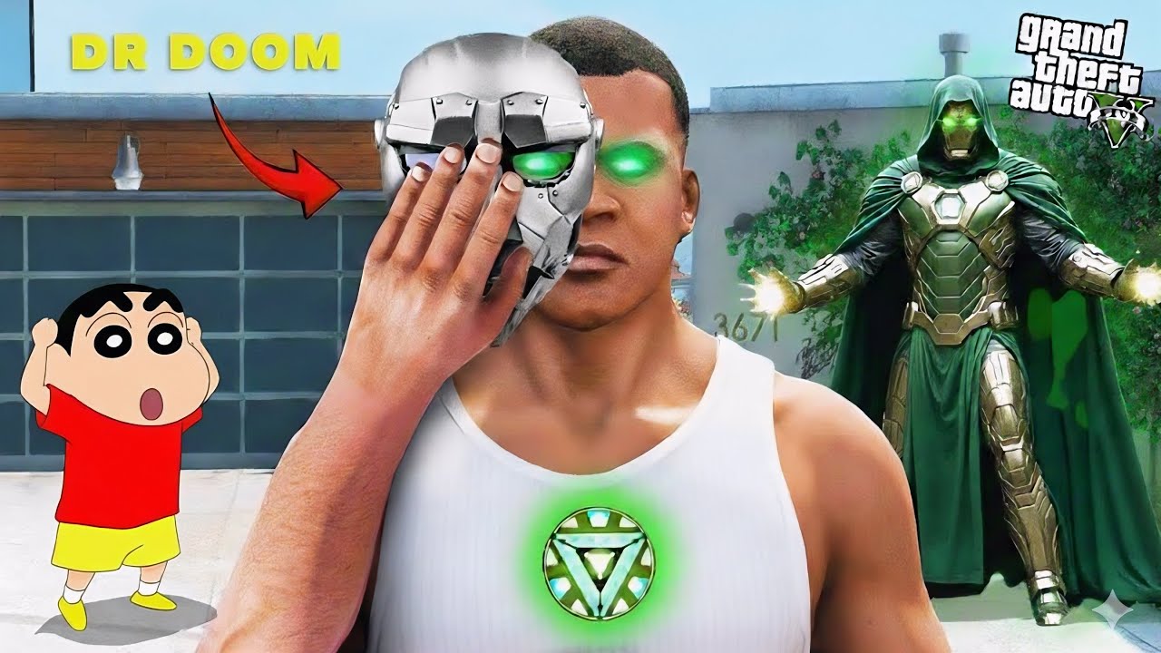 Franklin Wears Doom Mask & Becomes Ultimate DR DOOM Villain In GTA 5!