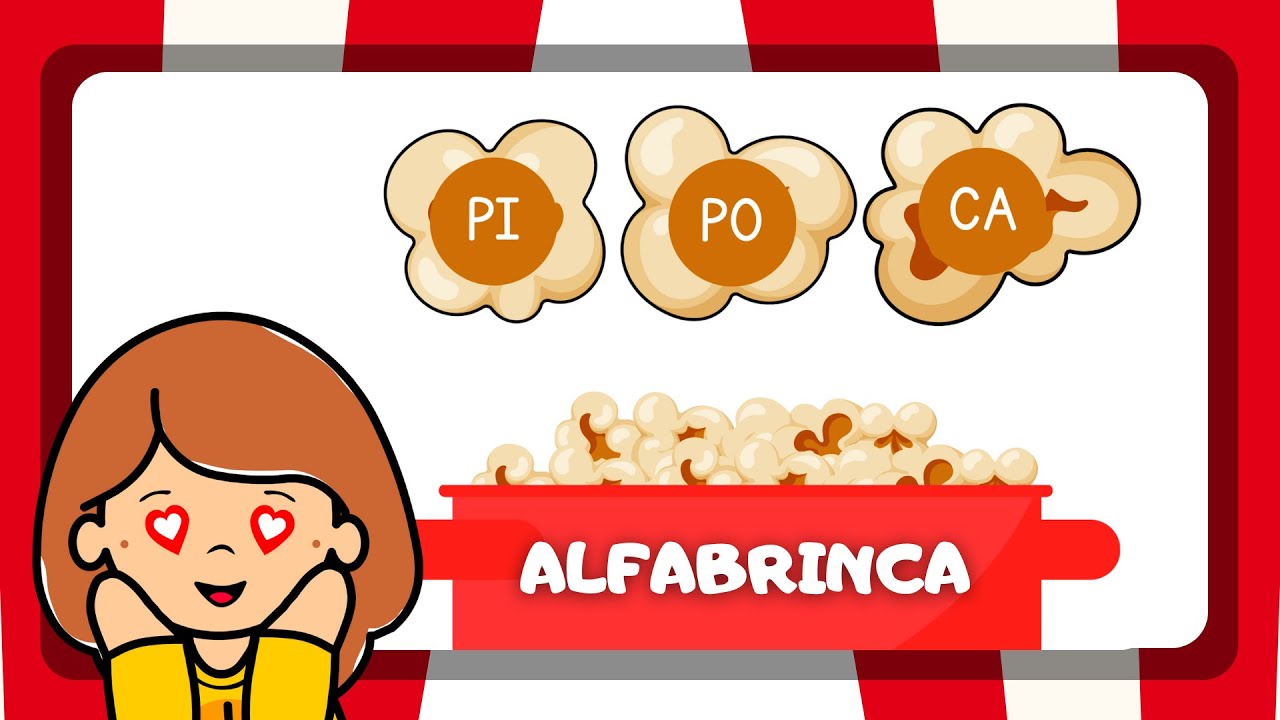 Pipoca das sílabas - Alfabetização - Formar nomes de alimentos - Vídeo educativo