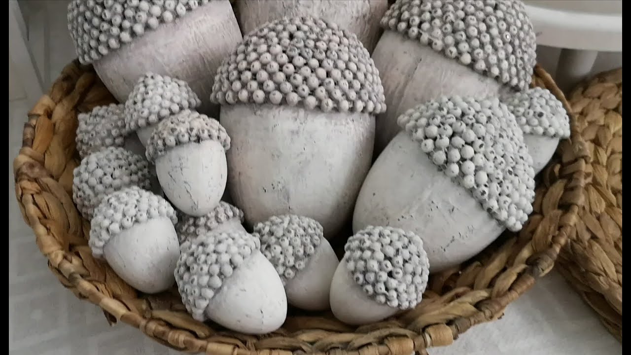Herbst Deko-Eicheln DIY Upcycling Idee
