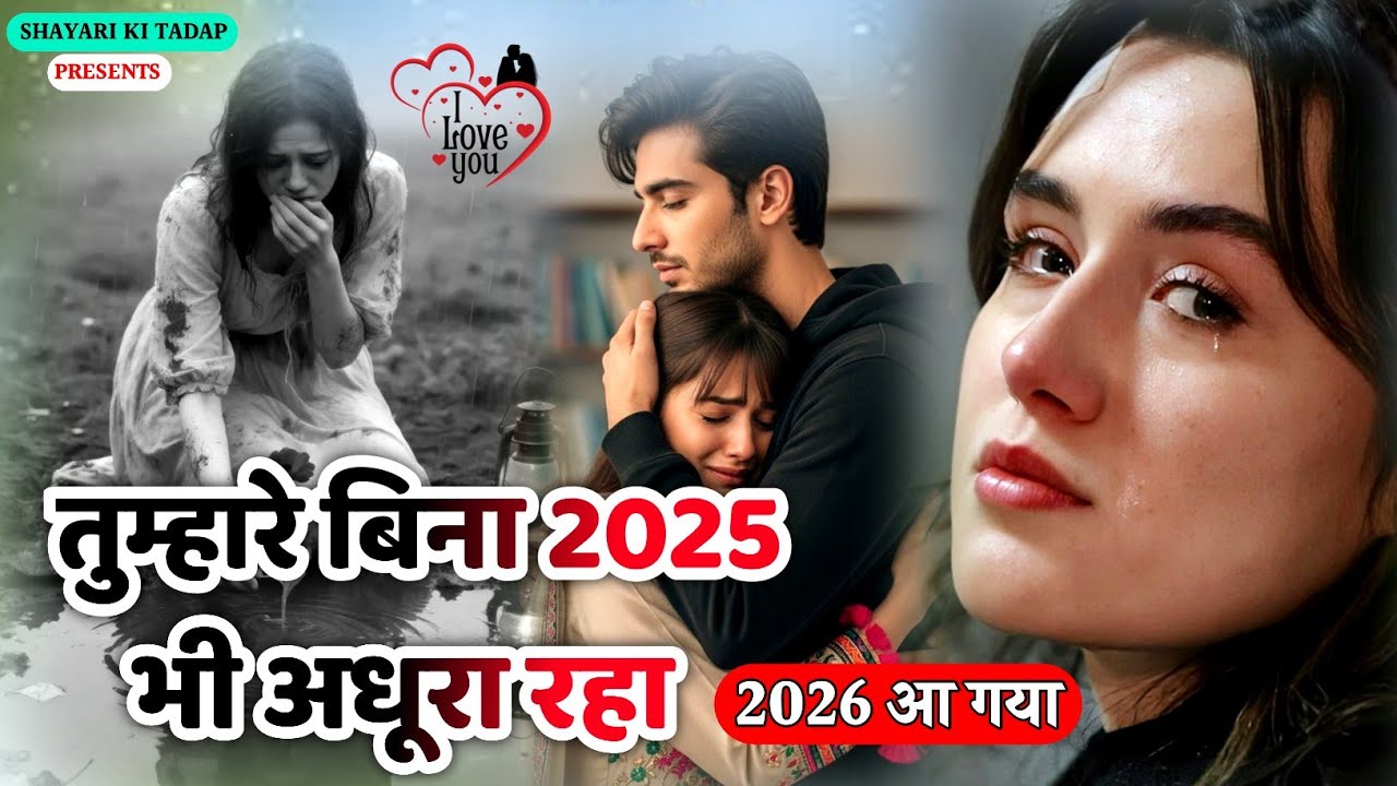 तुम्हारे बिना 2025 भी अधूरा है | 2026 दर्द भरा साल | Naye Saal Ki Dard Shayari | New Year Shayari
