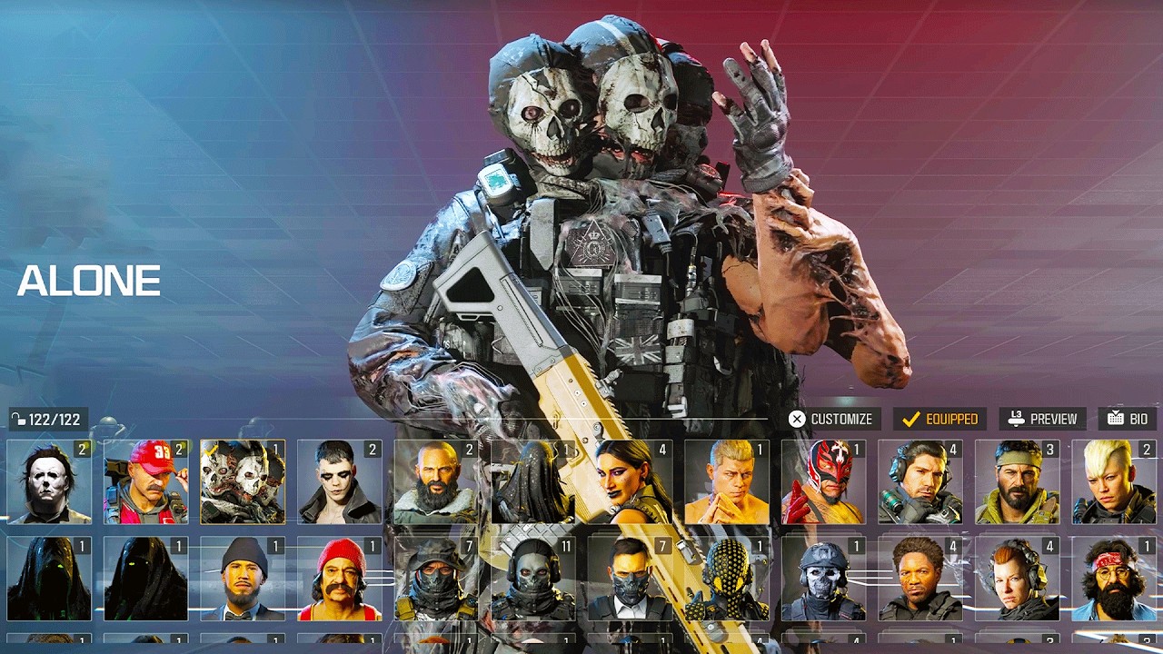 Three Headed Ghost Alone Skin, Menu Animations & Finishing Move in Call of Duty: Modern Warfare 3