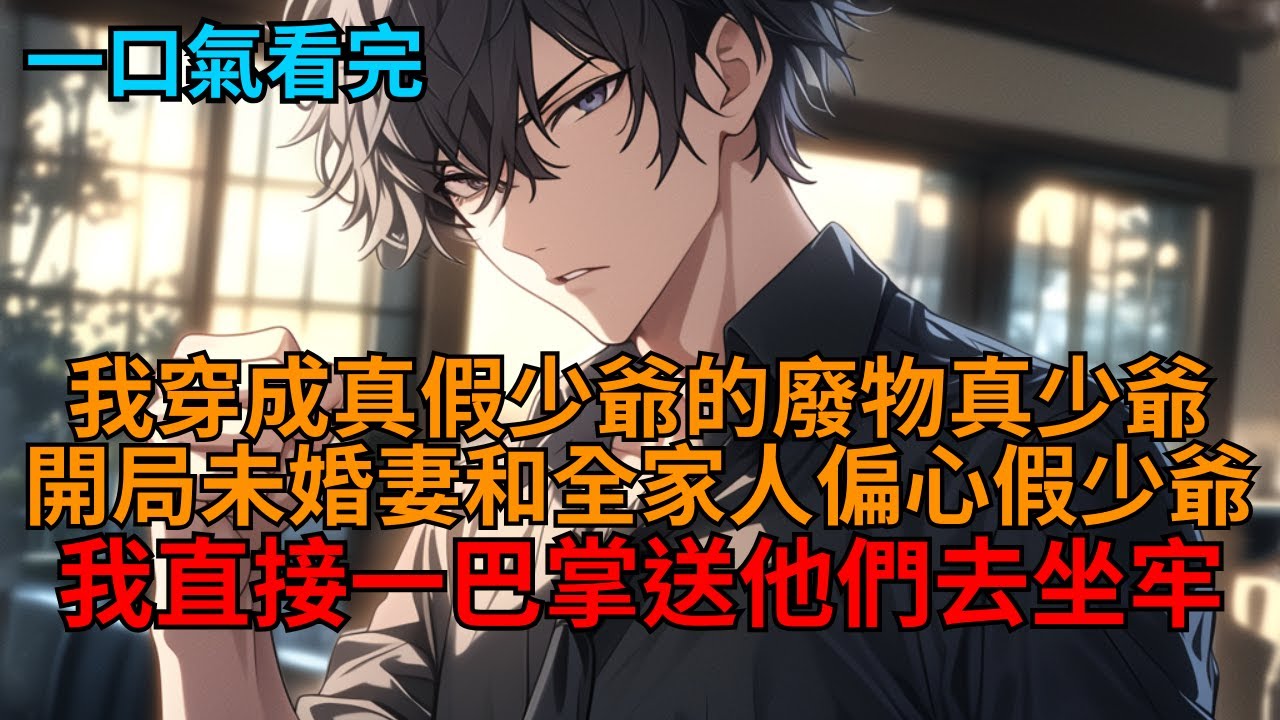 【爽文】我穿成真假少爺的廢物真少爺。出獄當天，未婚妻讓我給假少爺道歉，我直接一巴掌打她臉上退婚，反手就送她和全家人去坐牢後，他們哭求我原諒。   #小说推荐 #一口气看完