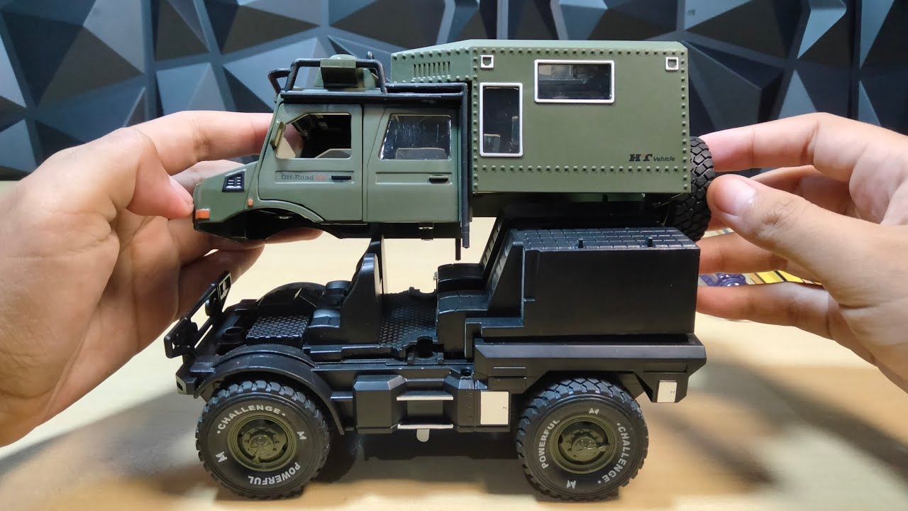 Cara Mudah Membongkar Miniature Diecast Truk Tentara Unimog || ミニチュアダイキャストウニモグトラックを分解する簡単な方法