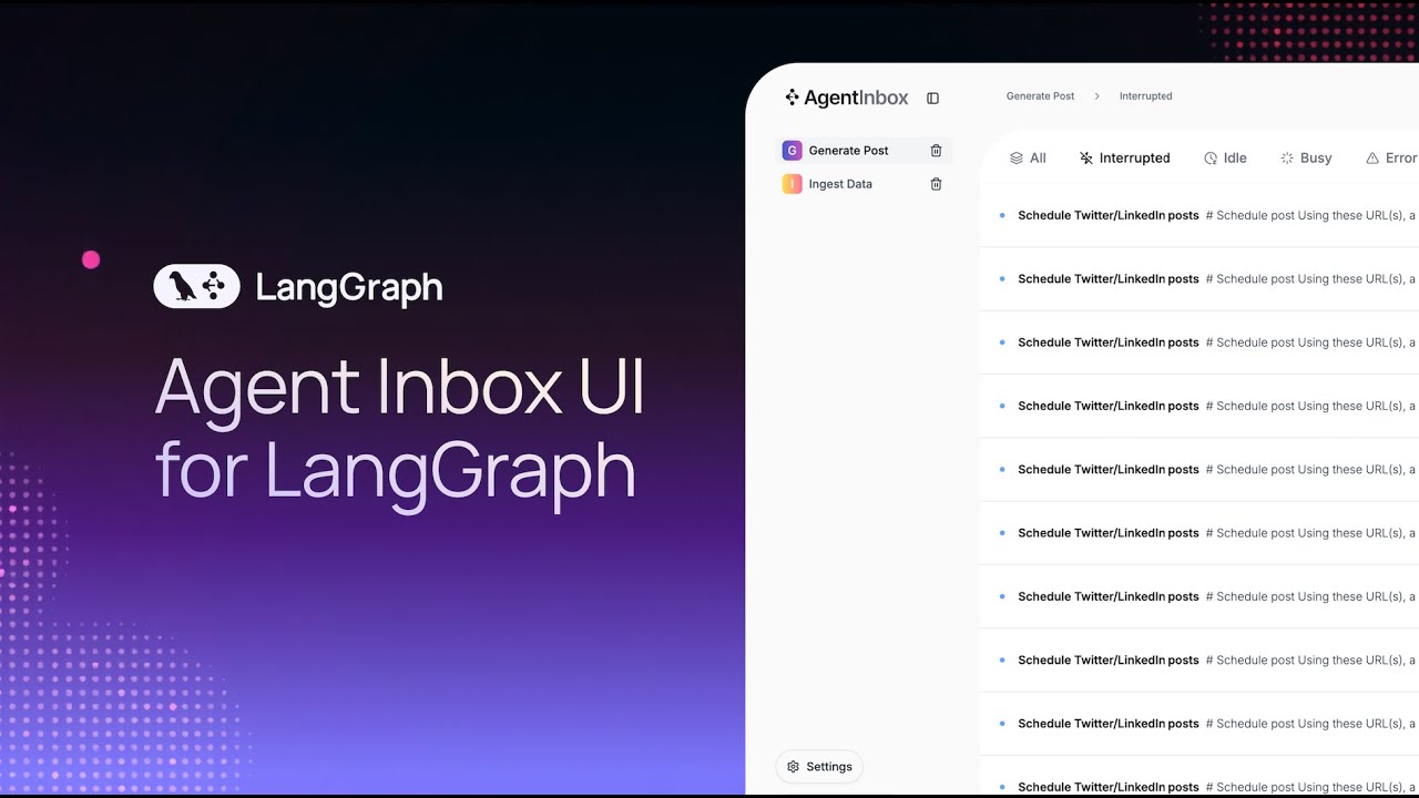 Открытый исходный код Agent Inbox для LangGraph
