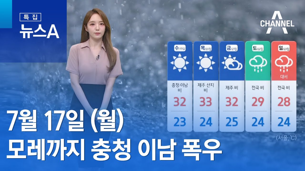 [날씨]모레까지 충청 이남 폭우, 남해안 최고 400mm ↑ | 뉴스A
