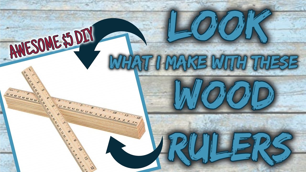 LOOK what I make with these WOOD RULERS | $5 DIY