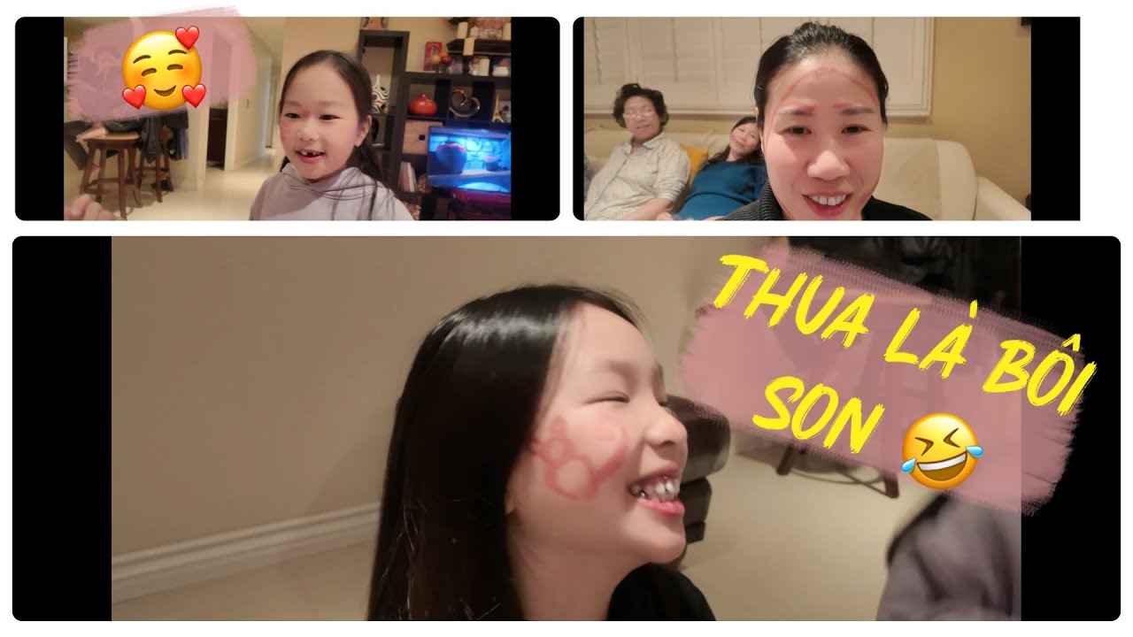 Cuối năm cả nhà cười xỉu - Chơi lô tô thua là bôi son.
