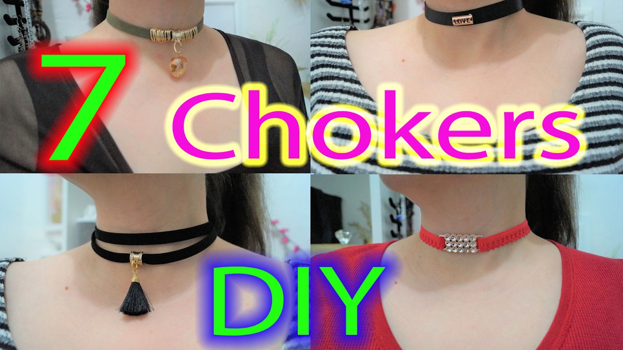 7 DIY  Ideas Cómo hacer Chokers Gargantillas de Moda 2017