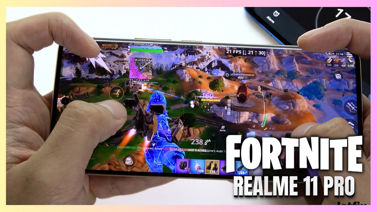 Realme 11 Pro Fortnite Mobile Gaming test Update | Dimensity 7050, 120Hz Display