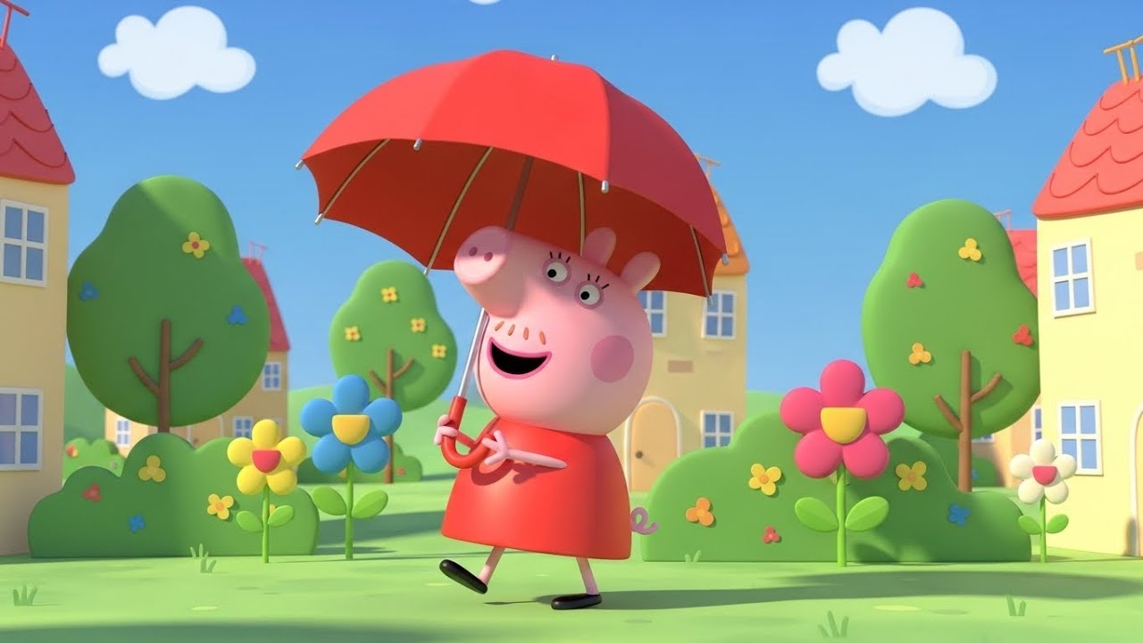 A Peppa Pig se le cayó su paraguas rojo | Canciones Infantiles y Rimas para Niños