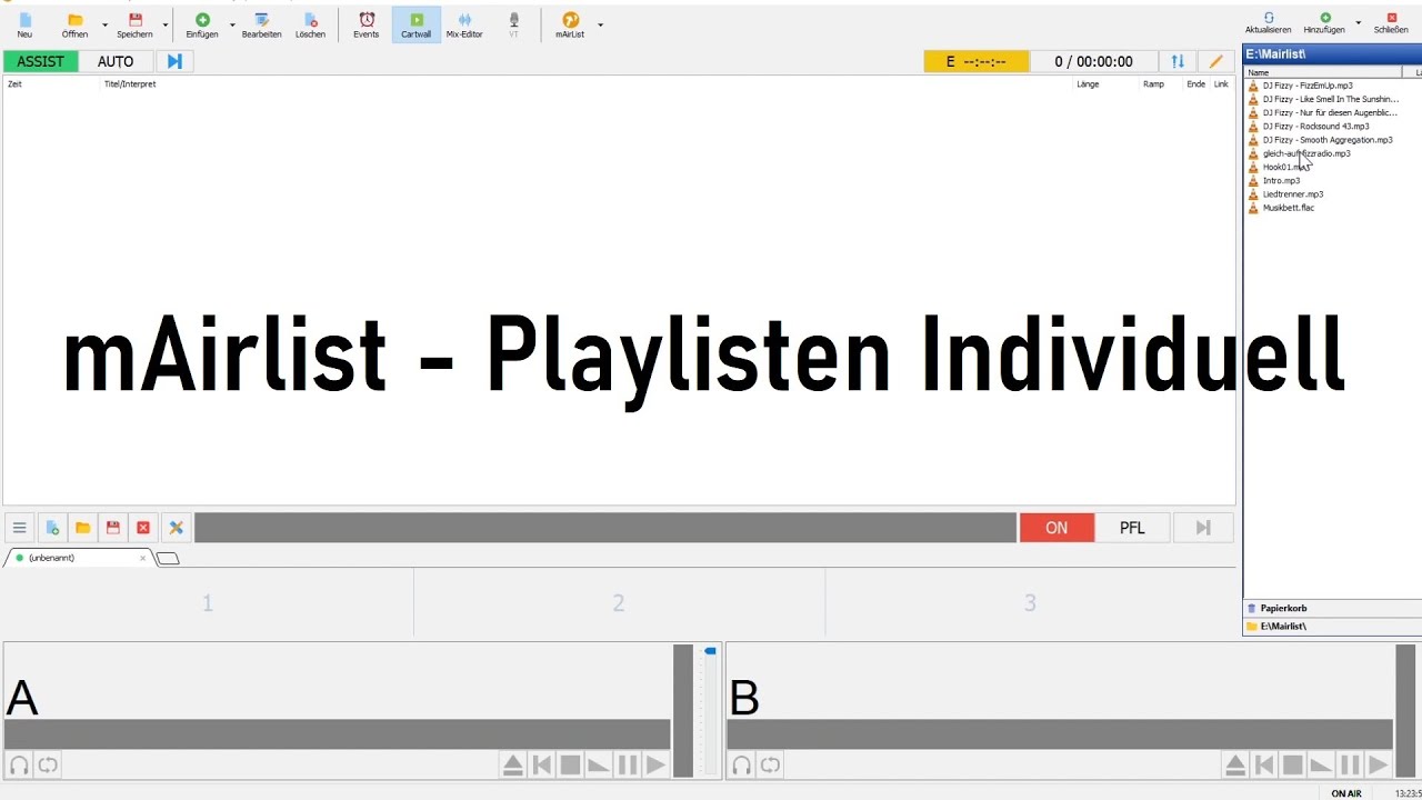 Fizzradio.de-Tutorials: Playlist Standard