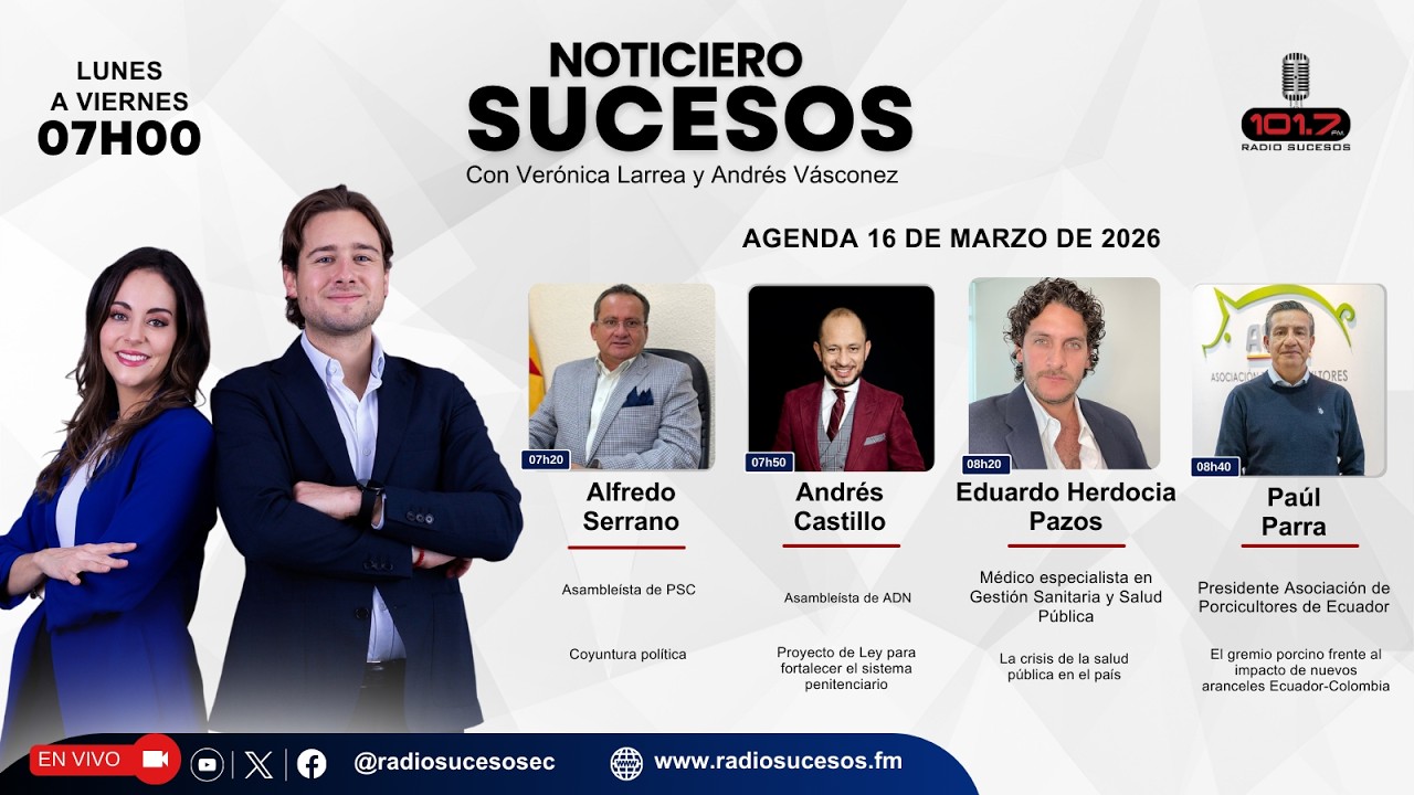 Noticiero Sucesos - 16 de marzo de 2026
