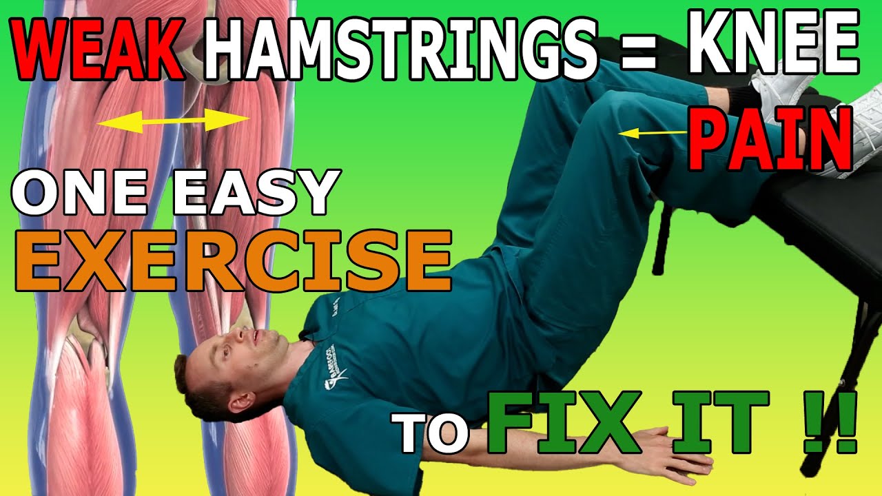 Weak Hamstrings = Knee pain! One easy exercise to FIX IT [Hip Lifts]