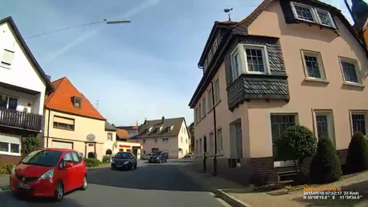 D: Stadt Kupferberg. Landkreis Kulmbach. Fahrt durch den Ort. Mai 2015