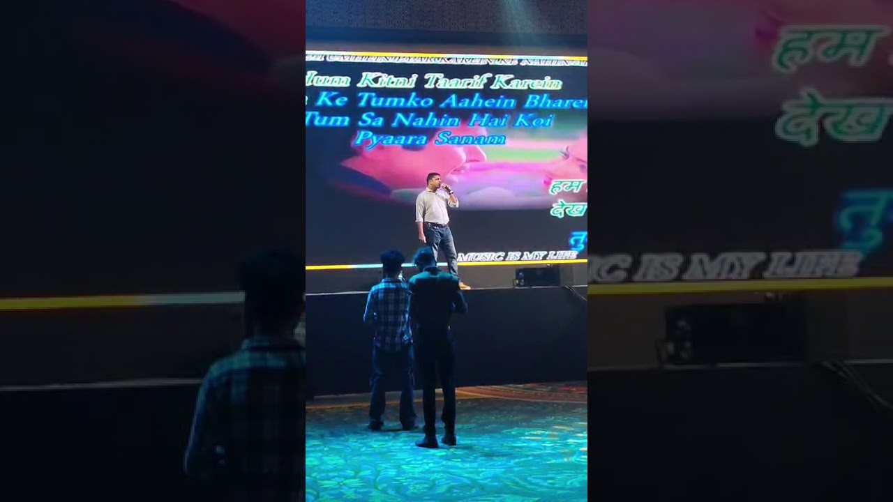 Song performance on stage