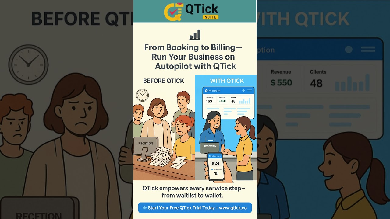 QTick business #billingsolutions #dashboard #salonmanagement