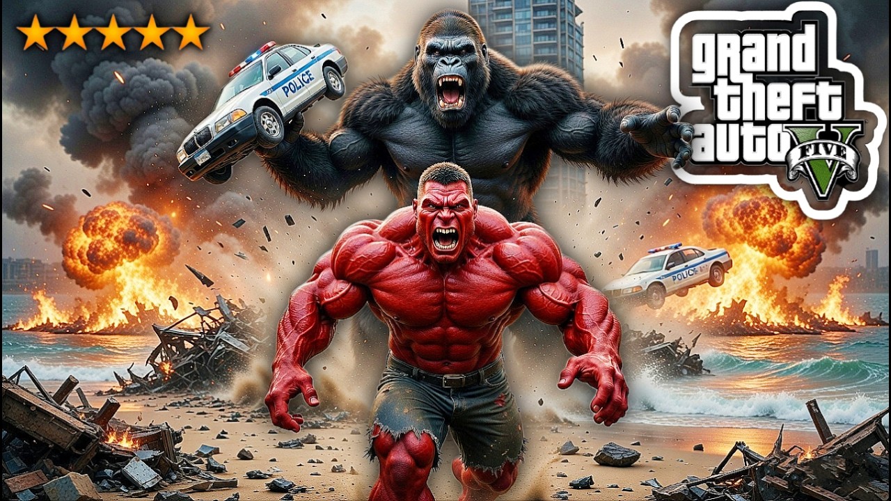 GTA 5 Live Red Hulk vs Kong Who Win 364 | SAP Gaming #viral #gameplay #gaming #gta #gta5