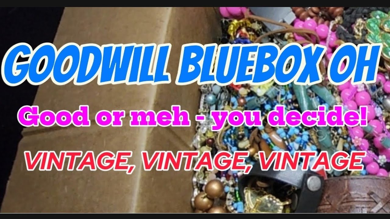 Goodwill Bluebox OH Mystery Jewelry Unboxing Vintage, 925, diamonds and more!