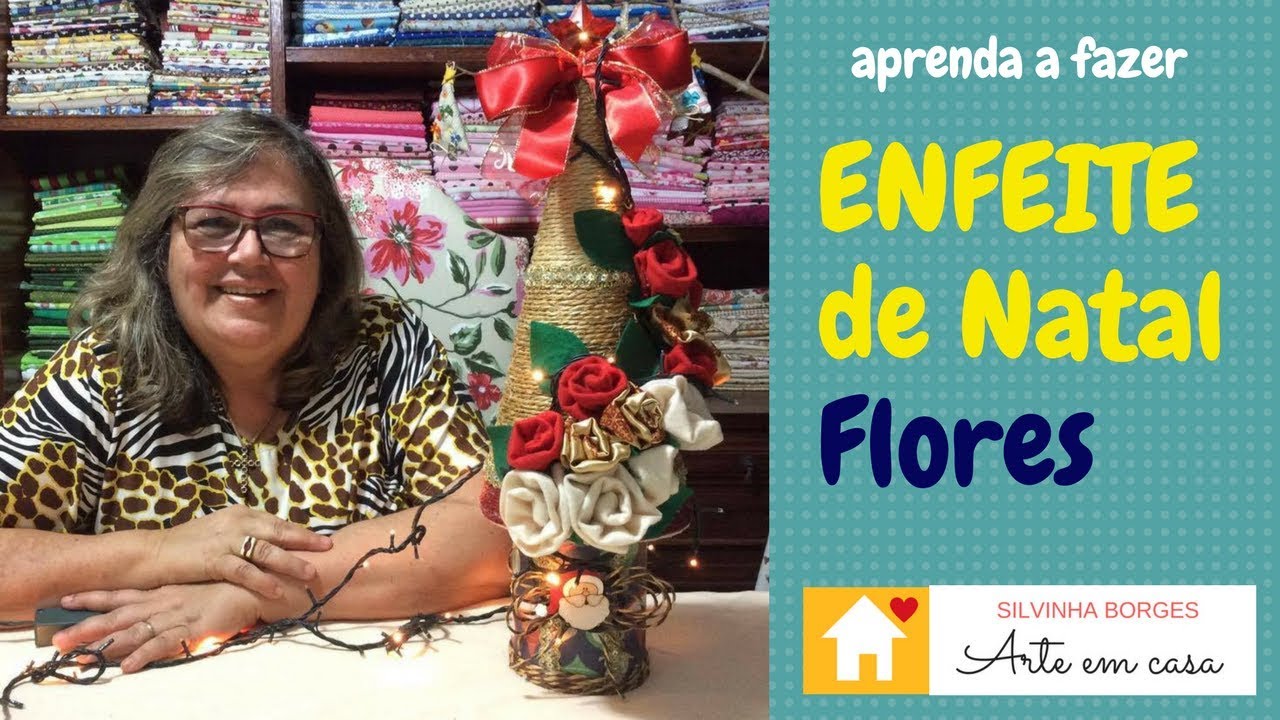 Faça uma Árvore de Natal de Tecido e Feltro!