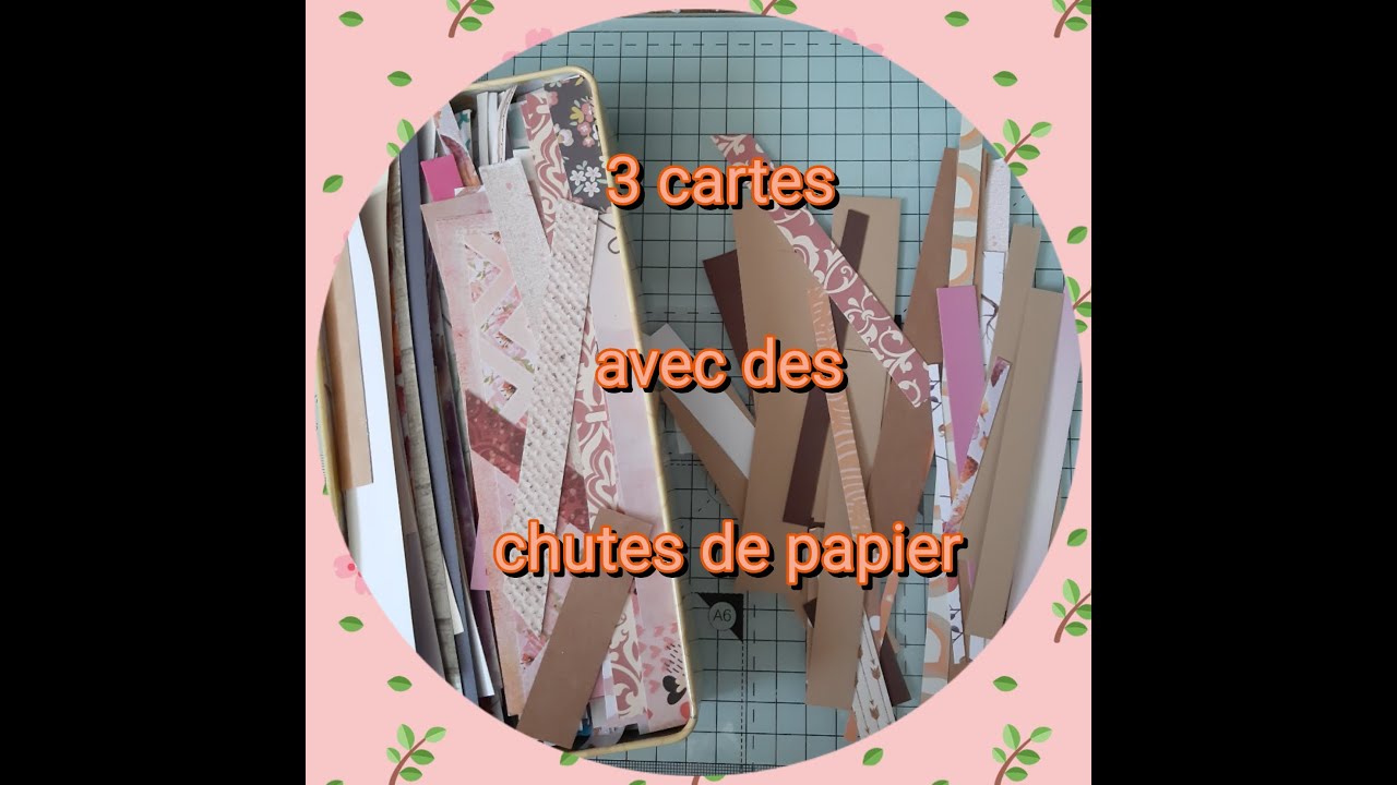 Tuto 3 cartes avec des chutes de papier #1