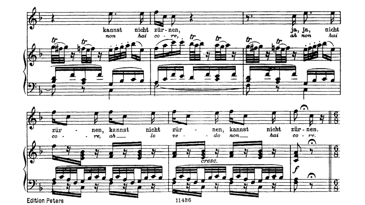 Mozart - Batti, batti, o bel Masetto (piano accompaniment)