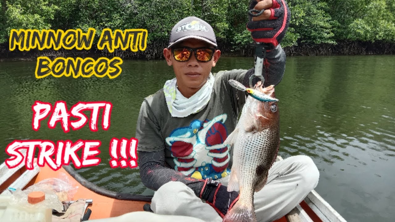 MINNOW INI AMPUH UNTUK MENDAPATKAN IKAN MUARA || IKAN TOMPEL DAN KERAPU MUARA