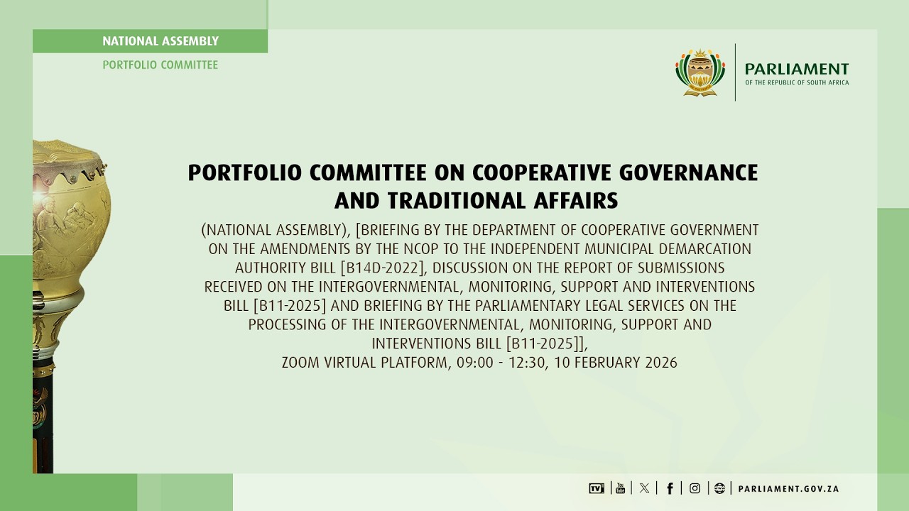 Portfolio Committee on Cooperative Governance and Traditional Affairs, 10 February 2026