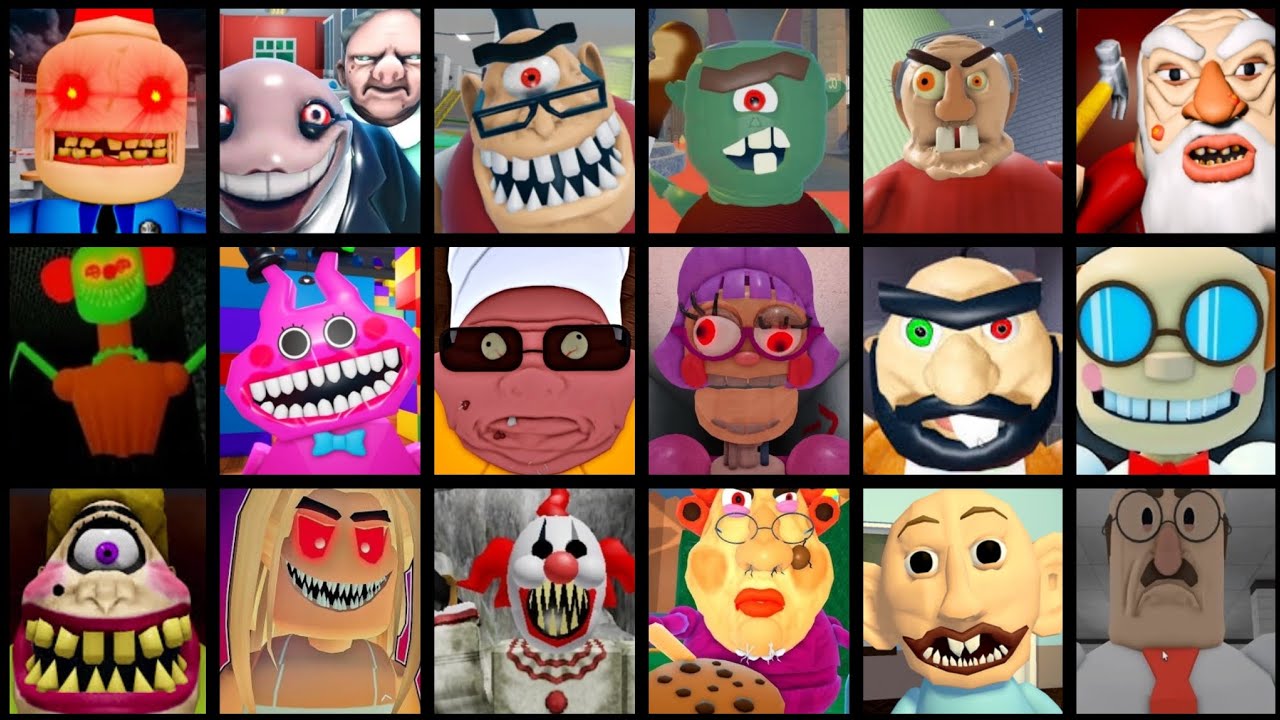 SIREN COP'S, GREAT SCHOOL, BABY BOBBY, MR. CRAZY CARNIVAL, EVIL GRANDMA ROBLOX JUMPSCARES