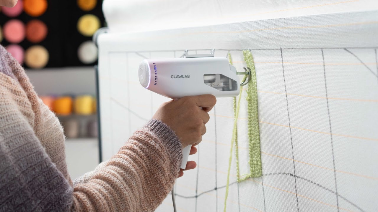 Effortless setup, endless possibilities. Meet the Clawlab tufting gun and frame.