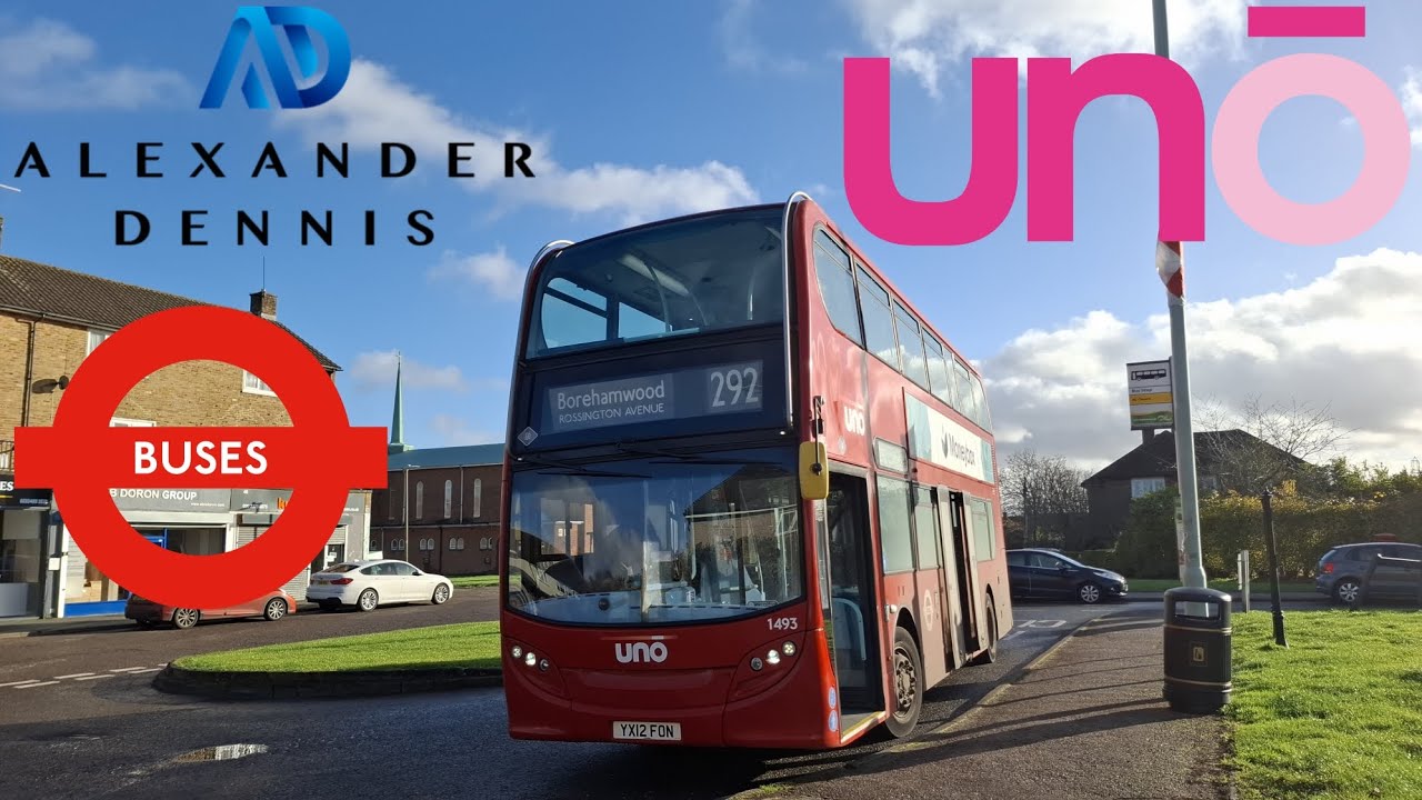 Uno London: 292 from Coindale, Superstores to Borehamwood Via Edgware & Apex Corner ( ADL Enviro400 