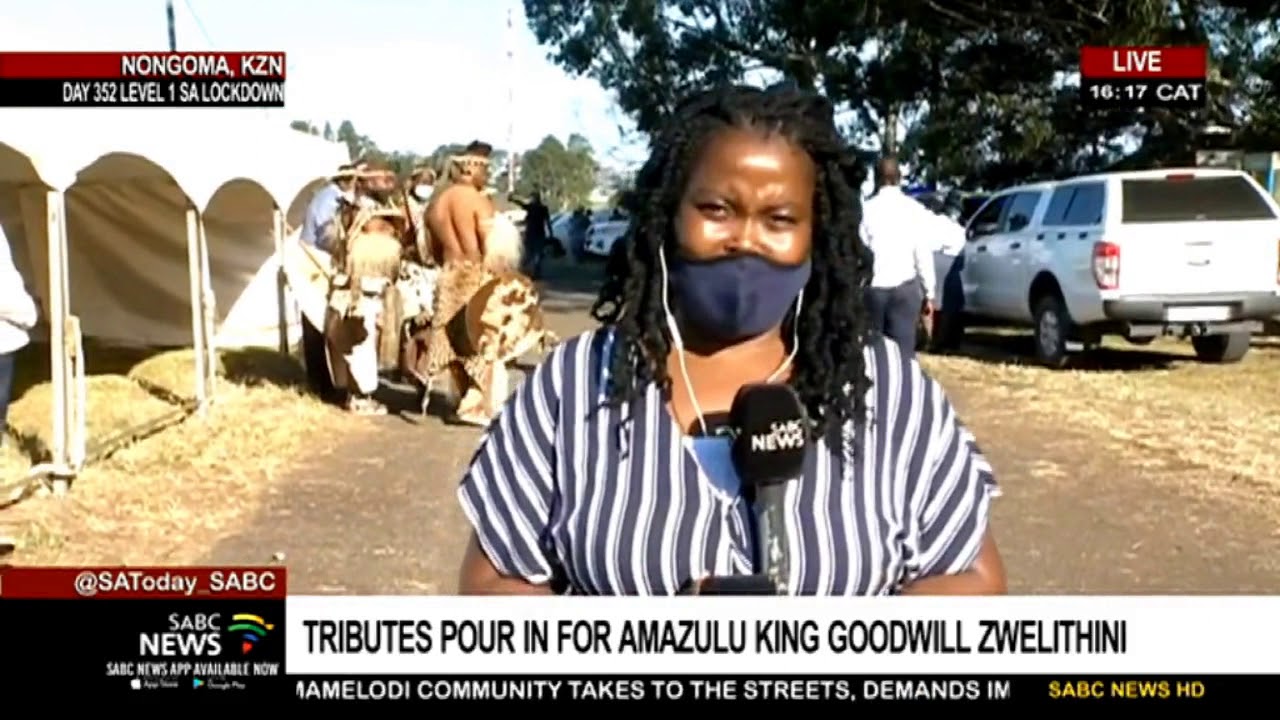 Royal family members return to Khethomthandayo palace after fetching the Zulu King's body