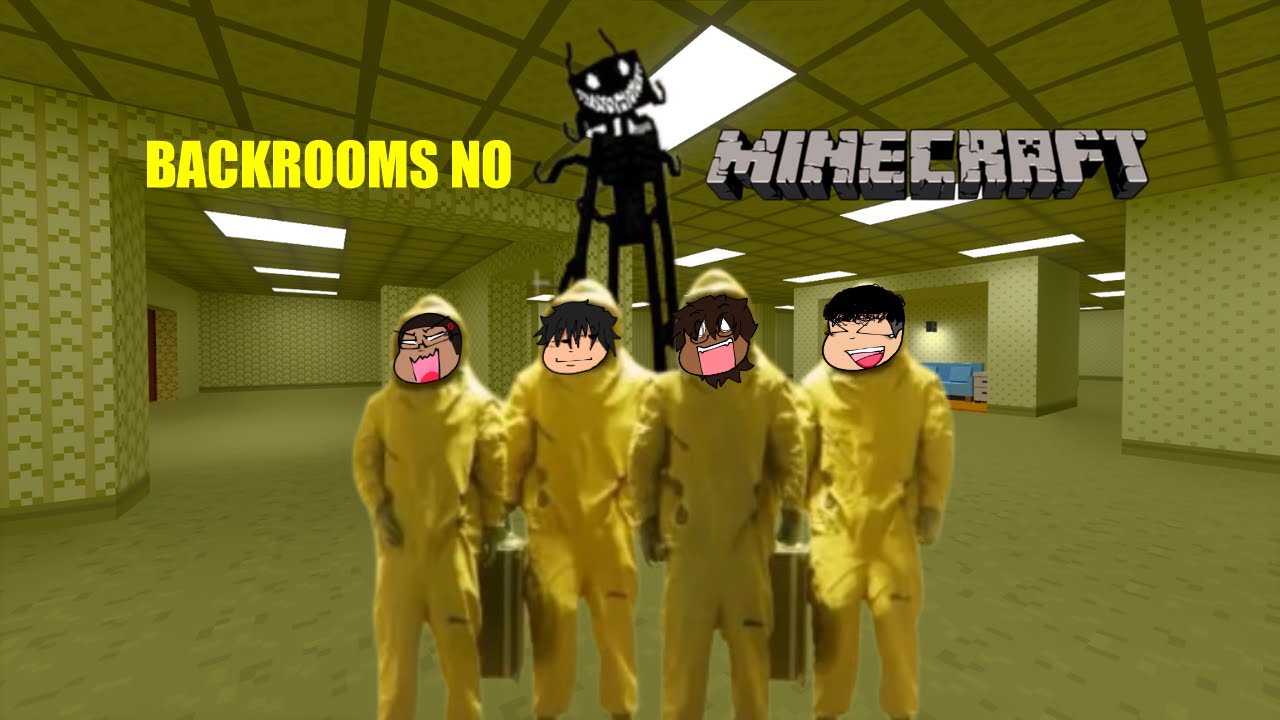 4 Manés nas BACKROOMS... | MINECRAFT COM MODS