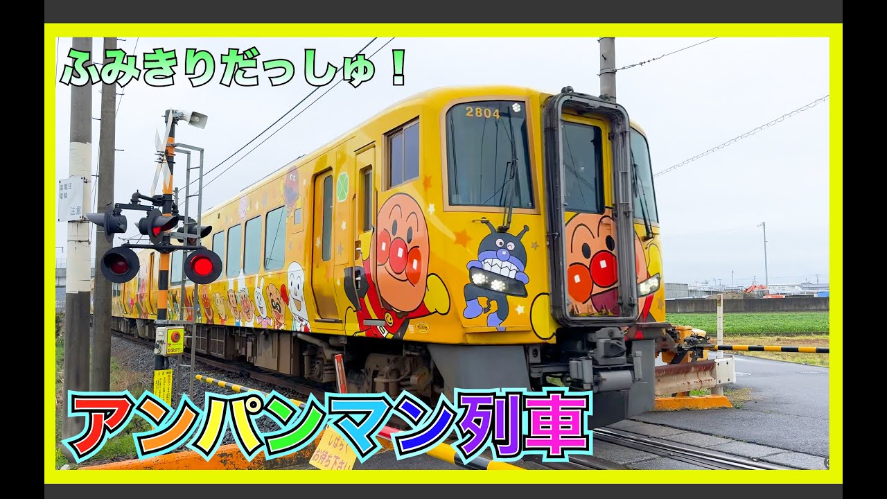 【電車】踏切【アンパンマン電車】といろんなでんしゃたっぷり40分！人気　JR四国　土讃線　2700系　特急やくも　西武線　train  railway crossing  ふみきり　8000系　鉄道